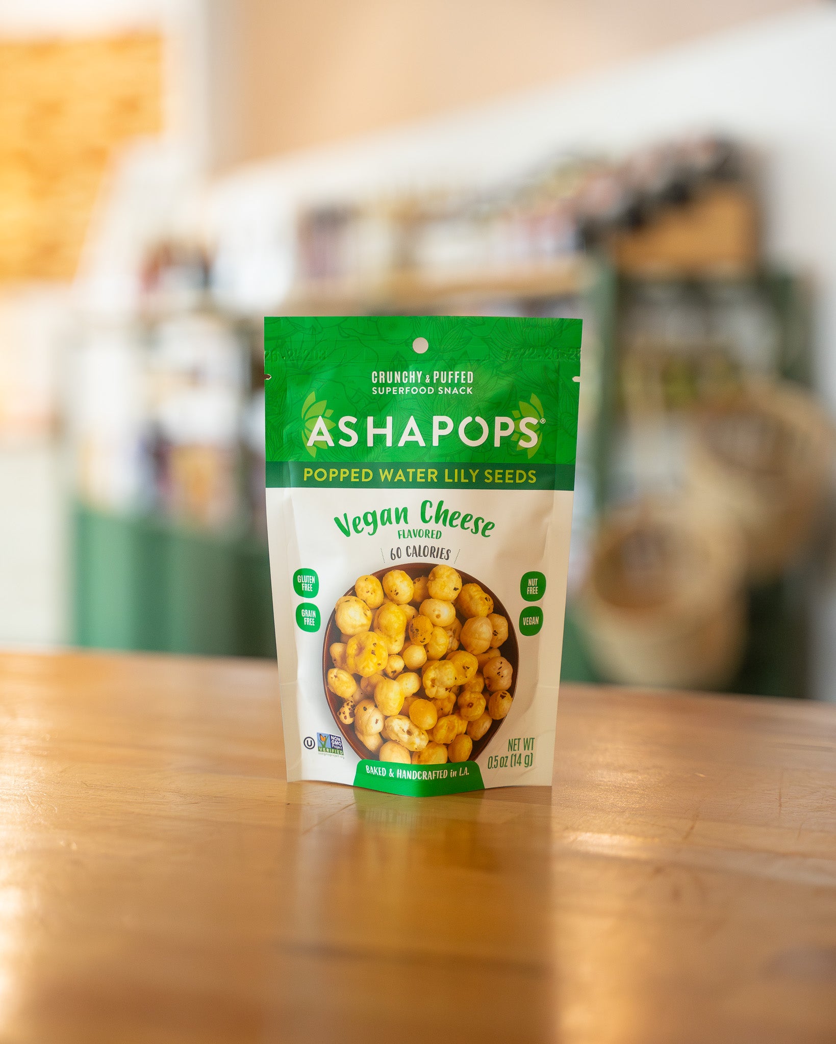 white cheddar cheese popped water lily seeds AshaPops Popped Water Lily Seeds, Vegan Cheese (0.5 oz)