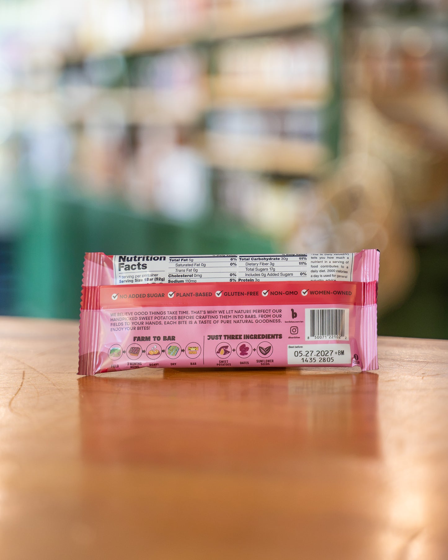 Japanese Dried Sweet Potato Bar, Dates Crunch