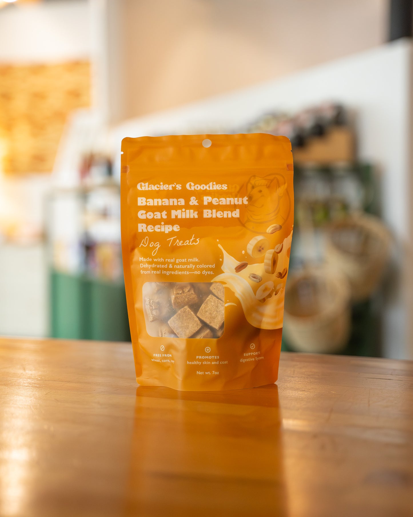 Goat Milk Dog Treats, Banana & Peanut