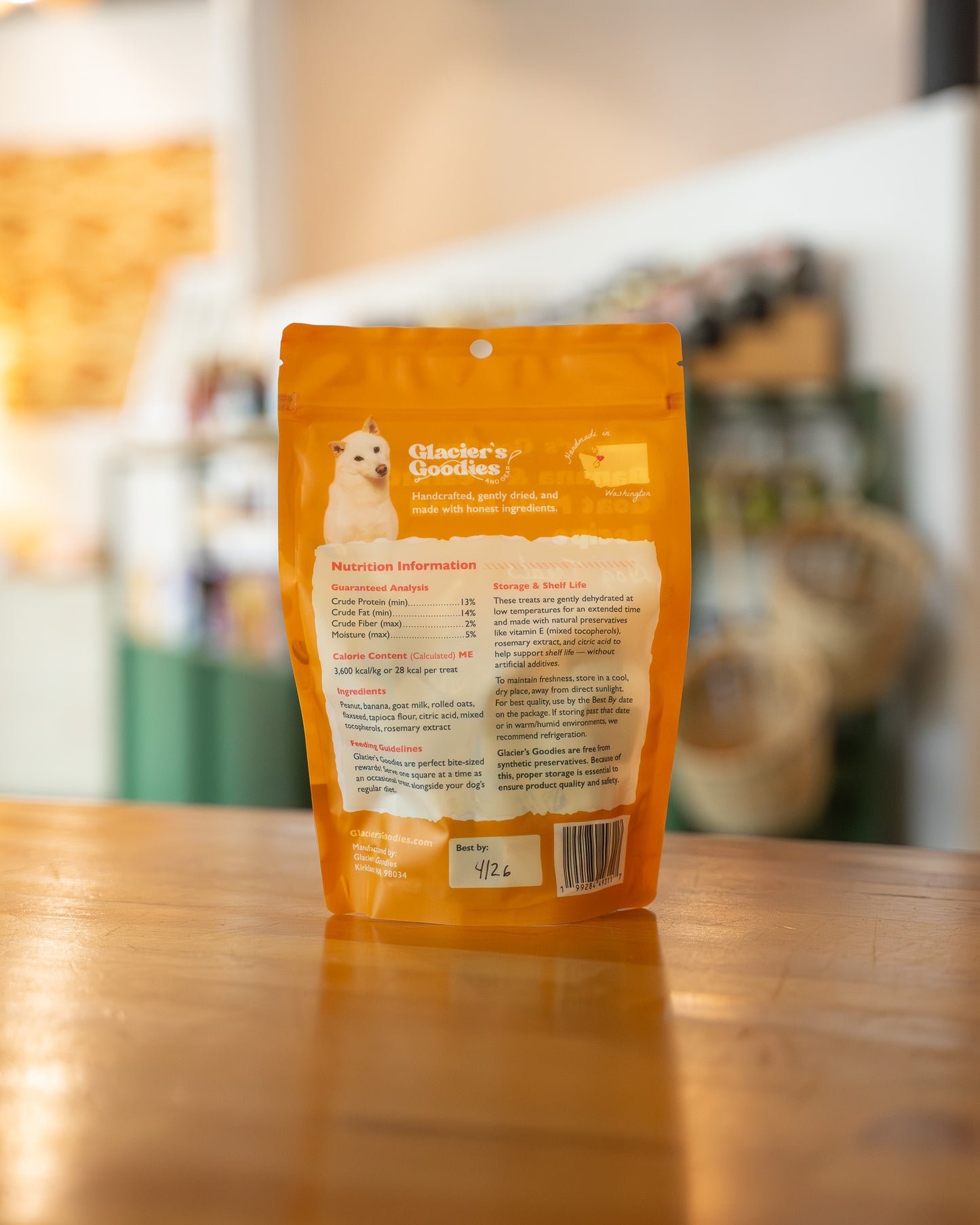 Goat Milk Dog Treats, Banana & Peanut