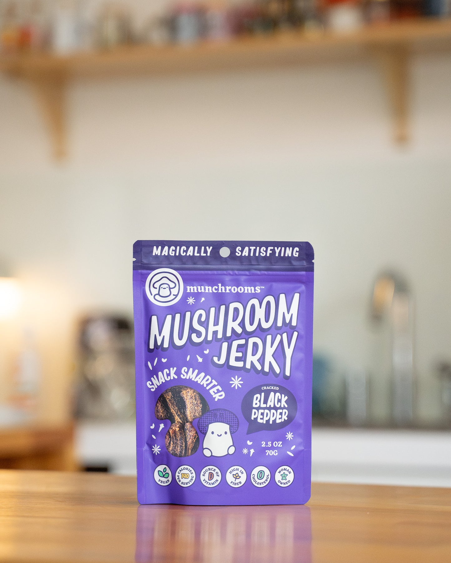 Cracked Black Pepper Mushroom Jerky