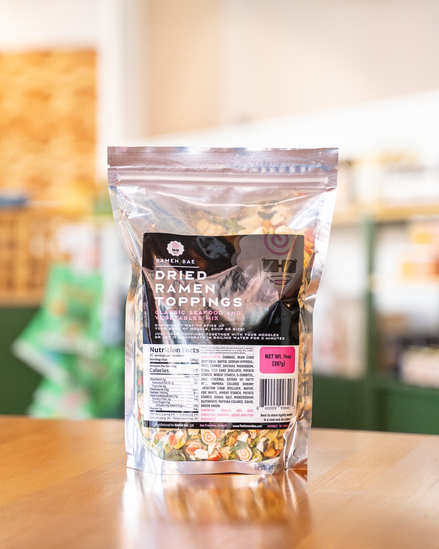 Dried Ramen Toppings, Classic Seafood and Vegetables Mix