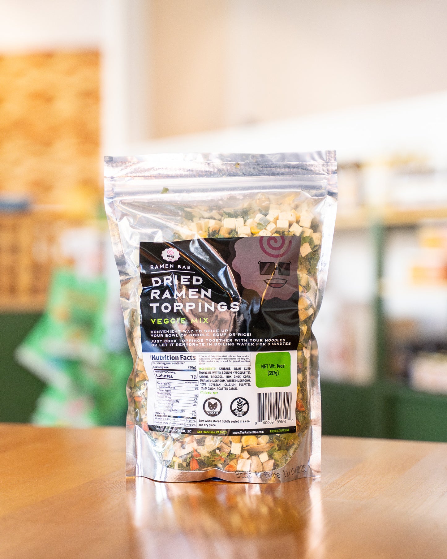 Dried Ramen Toppings, Veggie Mix