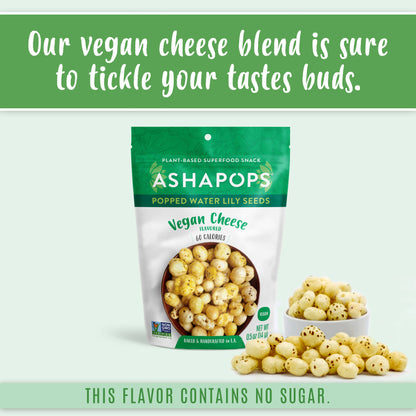 Popped Water Lily Seeds, Vegan Cheese