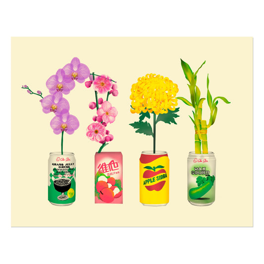 Mahjong Flowers Art Print
