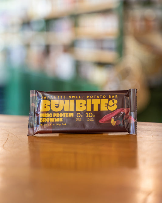 Japanese Dried Sweet Potato Bar, Miso Brownie