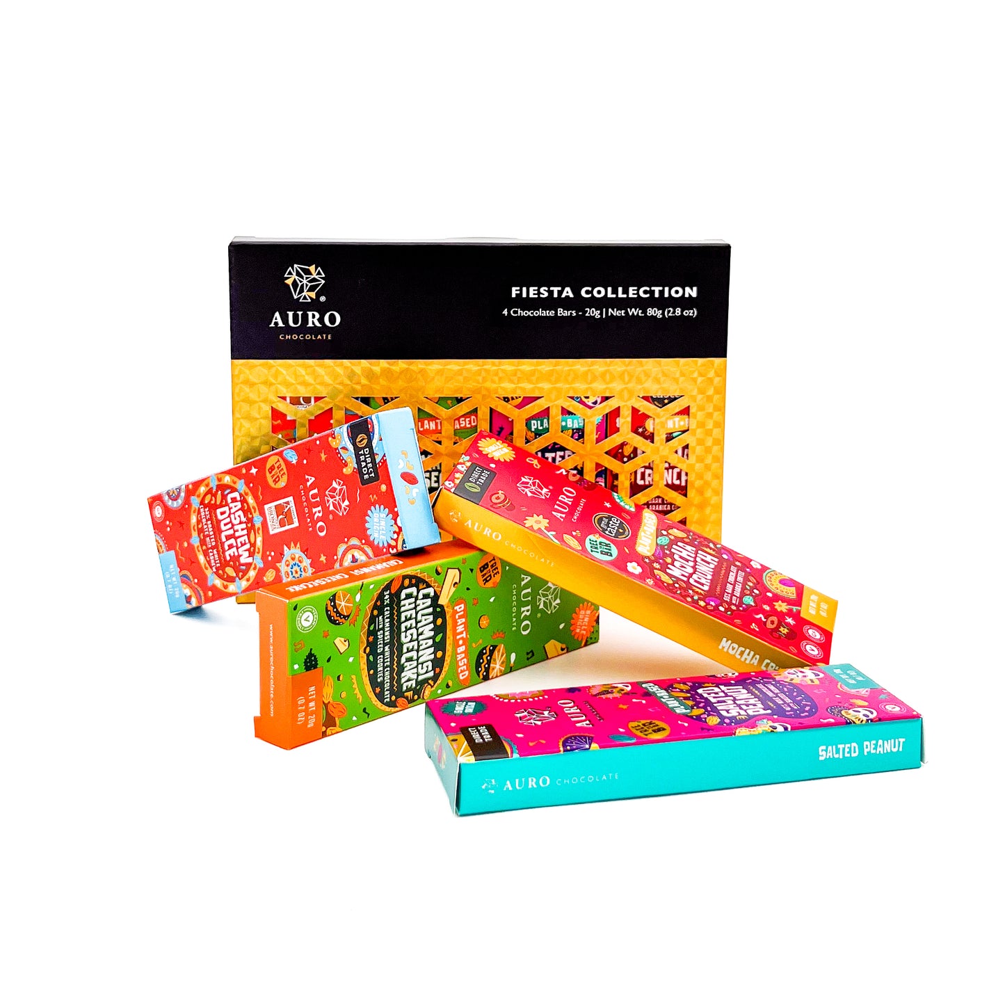 Fiesta Collection; 4 Mini Chocolate Bar Gift Set