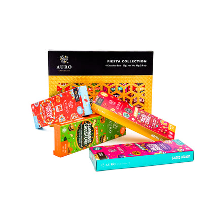 Fiesta Collection; 4 Mini Chocolate Bar Gift Set