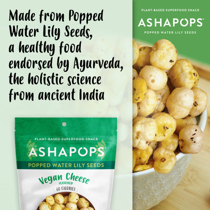 Popped Water Lily Seeds, Vegan Cheese