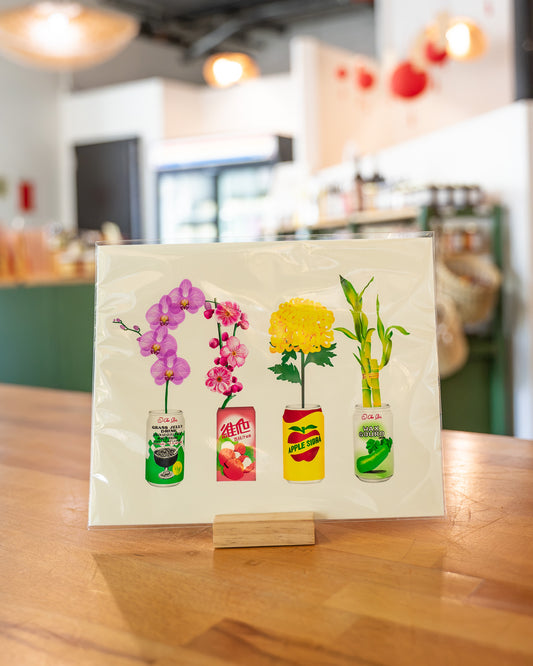 Mahjong Flowers Art Print