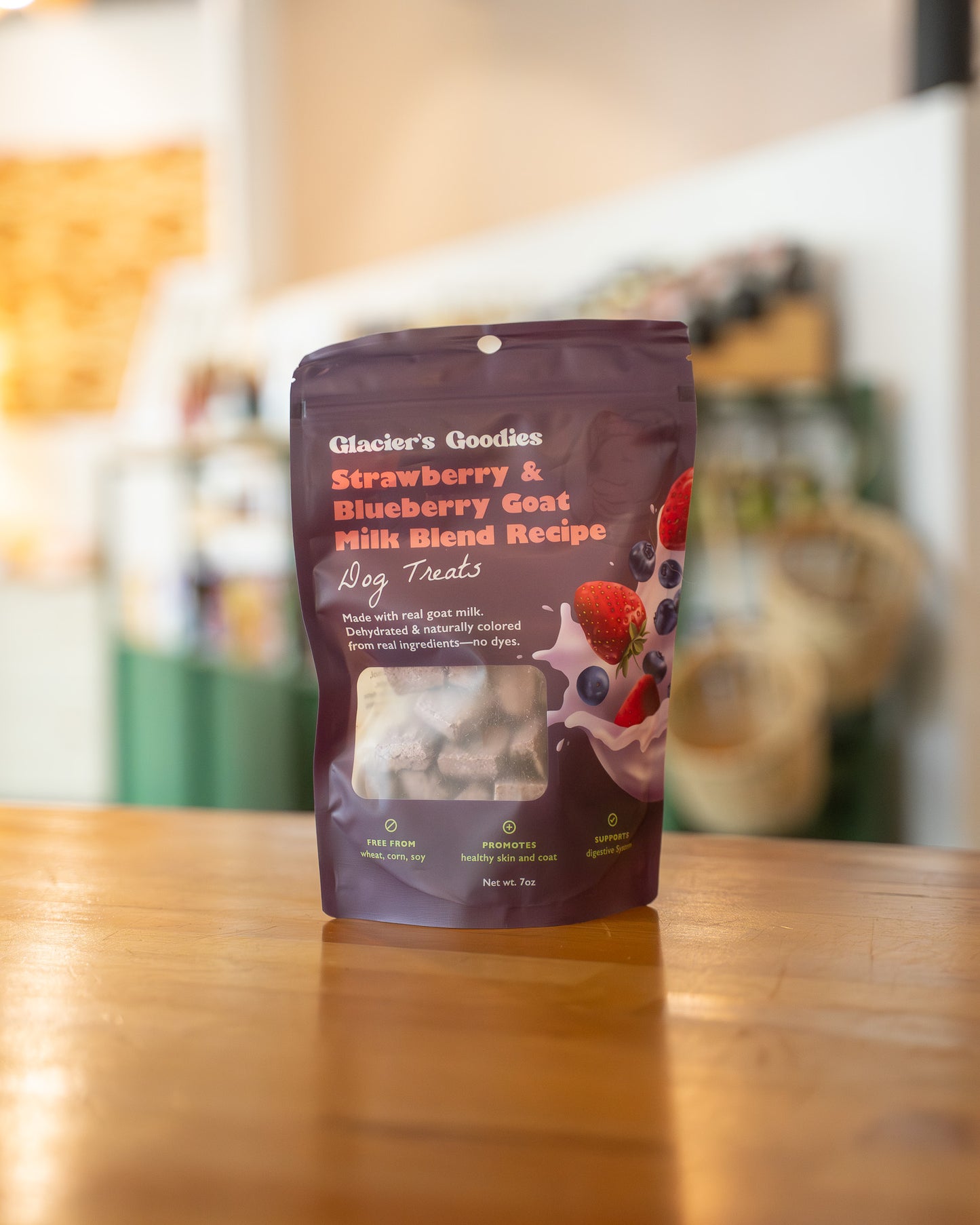 Goat Milk Dog Treats, Strawberry & Blueberry