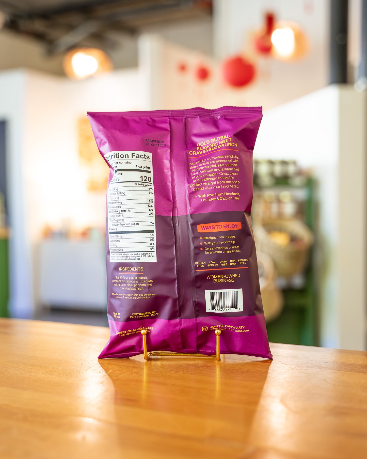 Lentil Crisps, Salt & Pepper