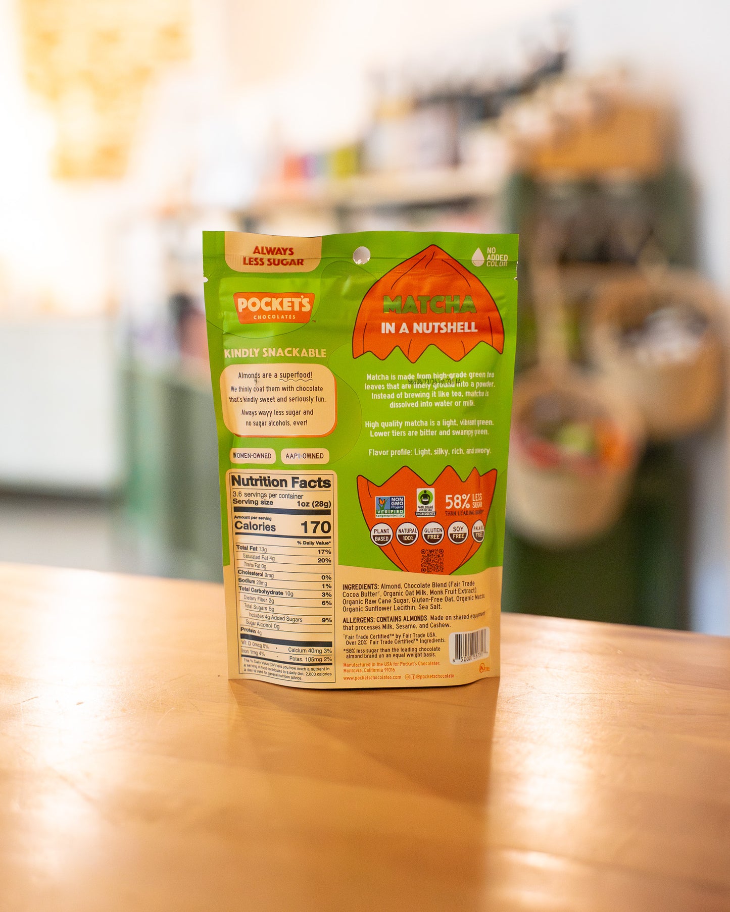 Matcha Chocolate Almonds