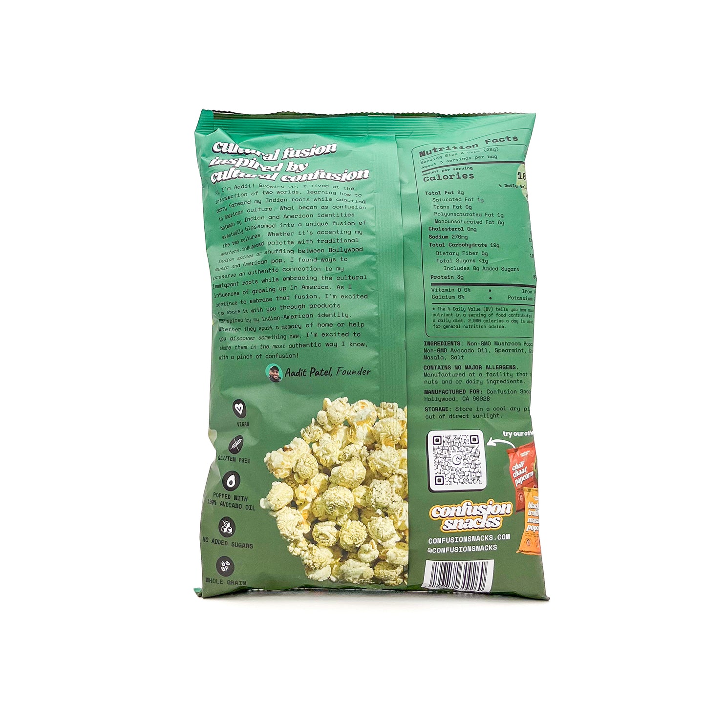 Confusion Snacks - Mint Chaat Popcorn